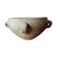 Flower pot with 4-coves in white terracotta