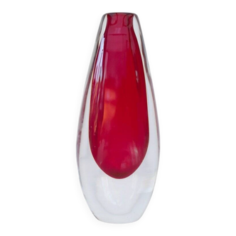 Sommerso art glass vase by Ernst Gordon, 1960s