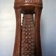African sorghum spike lamp foot on five-faced base ~ hand carved ~ 1950s /1960