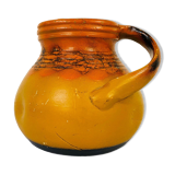 Ceramic art deco vase orange and ocher