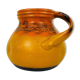 Ceramic art deco vase orange and ocher