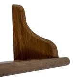 Vintage oak wall shelf book shelf 1970s wood minimalist design