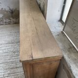 Enfilade meuble de métier chêne portes vitrées