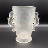 Pressed glass vase