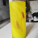 Vase rouleau jaune