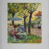 Yvonne Cheffer Delouis: Tea Time, original signed lithograph