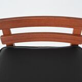 Erik Buch set of three bar stools in teak Dyrlund Denmark 1960