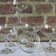 6 champagne or cocktail glasses in transparent glass in very good condition.
