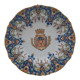 Assiette décorative signée ff avec blason ville de tours