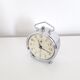 Old mechanical alarm clock jaz ruzic ''repetition'' chrome metal, 1965