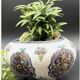 Late 19th century glazed earthenware planter, Longwy enamel style - 648003