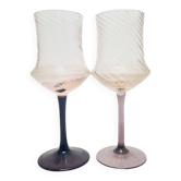 Art Deco wine glasses, Poland, 1930s, set of 2