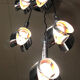 Suspension cascade de tulipe Raak vintage orange et chrome