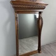 Large carved wooden mirror, late 19th century