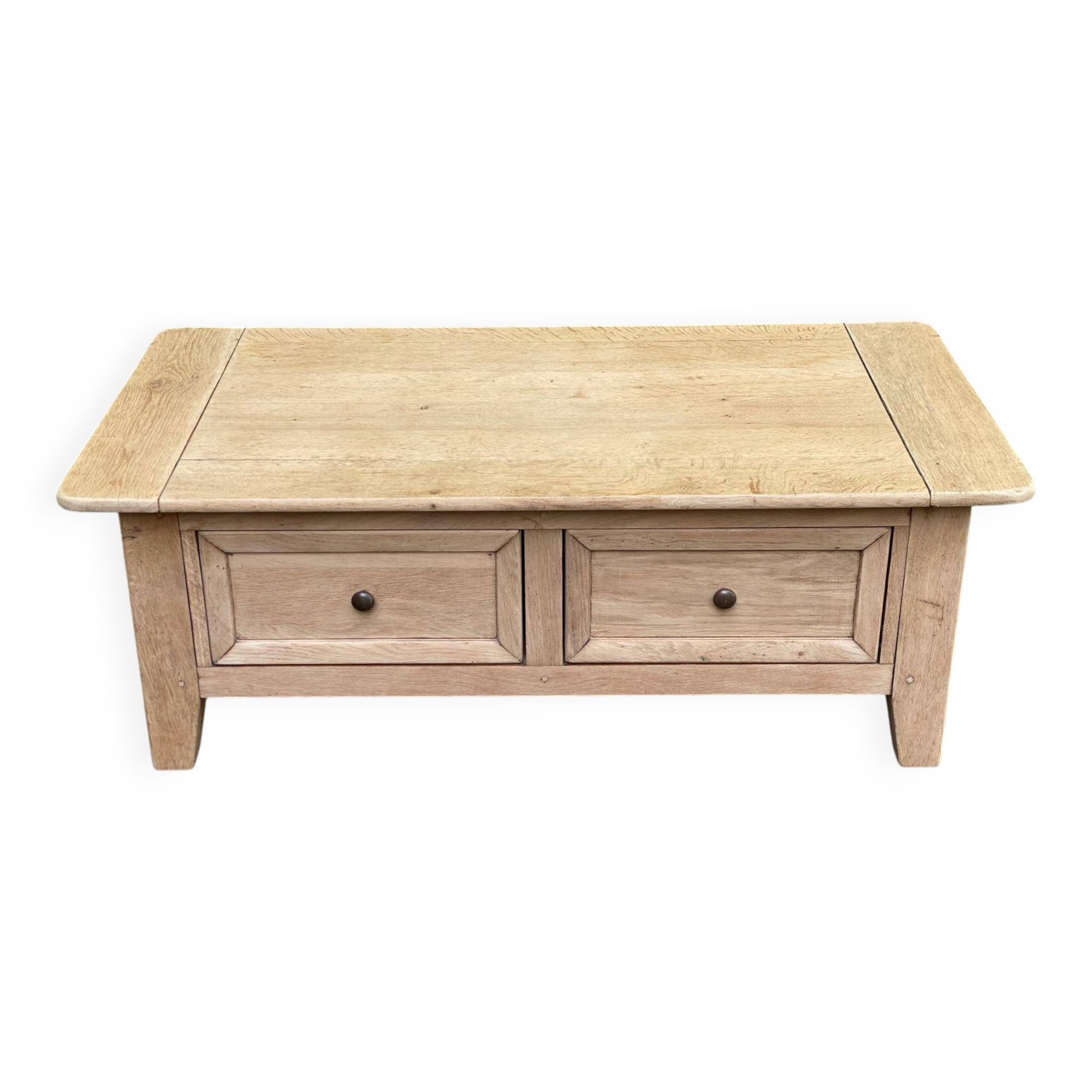 Renovated coffee table in solid oak 1980