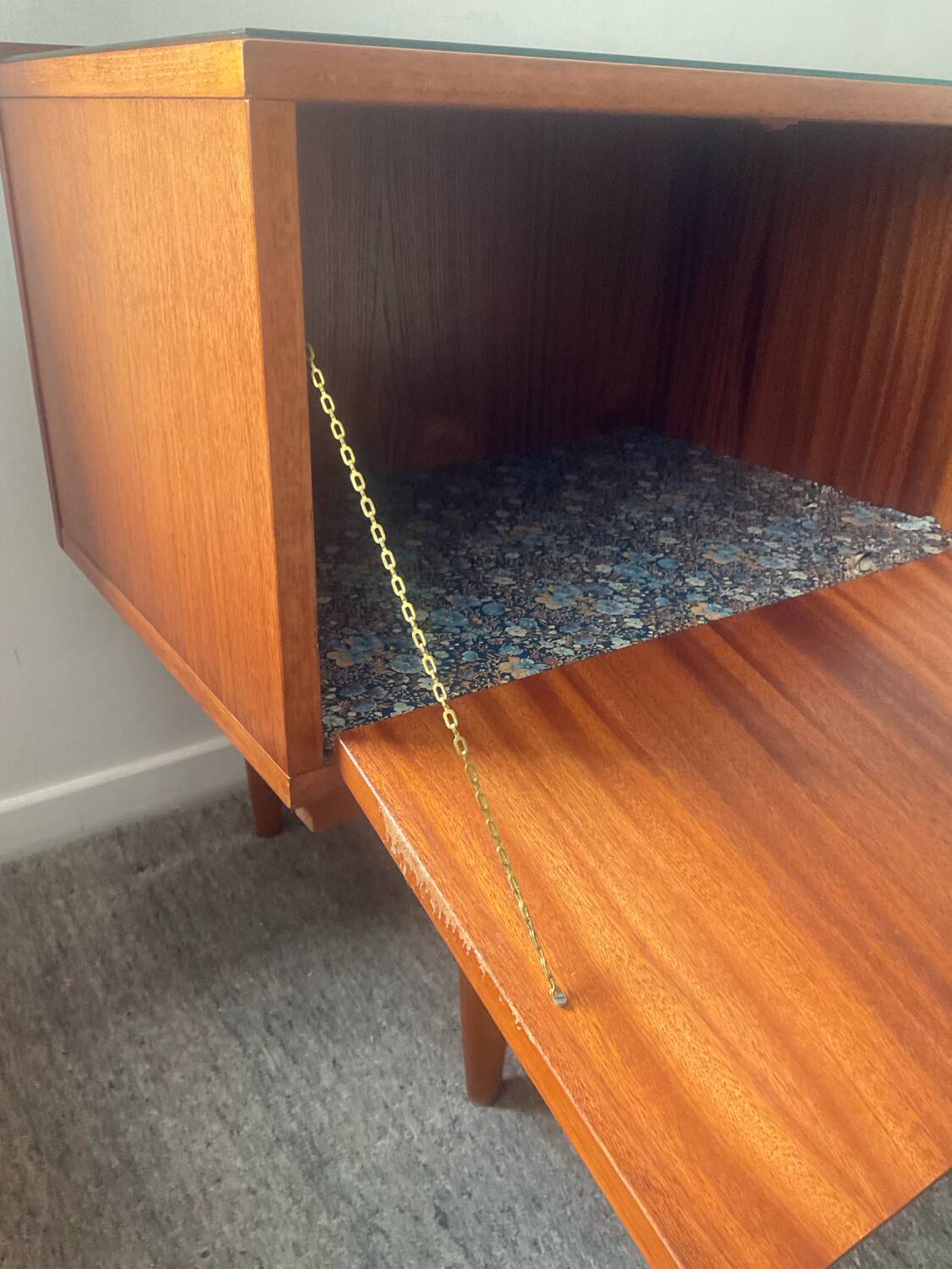 Console, Scandinavian teak sideboard, 1960s