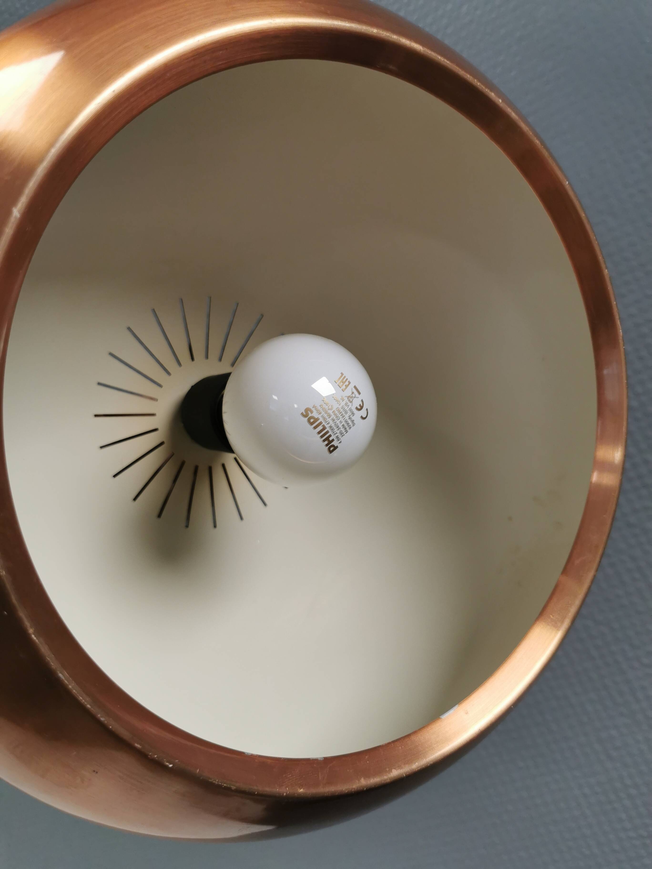 Top-class designer lamp model Medio in metal copper color