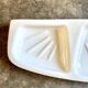 White earthenware wall-mounted soap dish no. 2