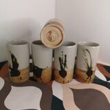 Vase roll in sandstone Pottery "La Colombe"