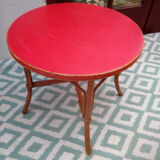 60s rattan coffee table