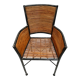 Bamboo and iron armchair