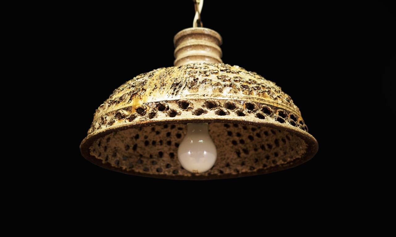 Lustre en céramique, style vintage, années 1960, production : Danemark