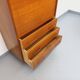 Meuble de rangement secrétaire vintage en bois de chêne des années 50 60