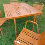 Openwork metal garden furniture