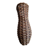 Woven wicker umbrella stand
