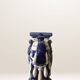Pair of elephant ceramic side tables