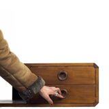 Vintage Danish mid-century floating wall-hung nightstands