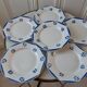 Set of 6 flat plates Digoin Sarreguemines model France