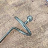 Brass curtain brackets, for draped effect