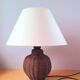 Woven wicker lamp
