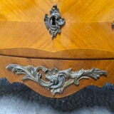 Small Louis XV dresser in marquetry and pink marble