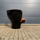 Joe Colombo Elda Longhi chair in cognac leather in new condition!