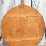 Old large round cutting board 73.5 x 59 cm