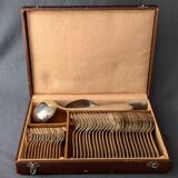Ménagère métal argenté, 38 pièces Orfèvre Apollo, Art Déco, années 20/30