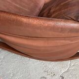 Pair of rocking chairs by De Sede, Switzerland 1970 in brown buffalo leather.