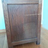 Art deco bedside table marble and wood