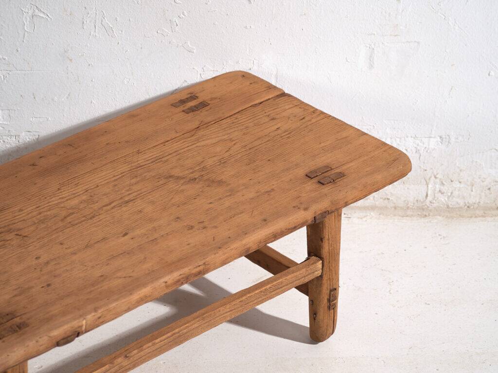 Table basse ancienne en orme – Table d’appoint primitive chinoise – circa 1900 #10
