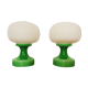 Czech Set of 2 Mid-Century Modern glass table lamps by Ivan Jakeš