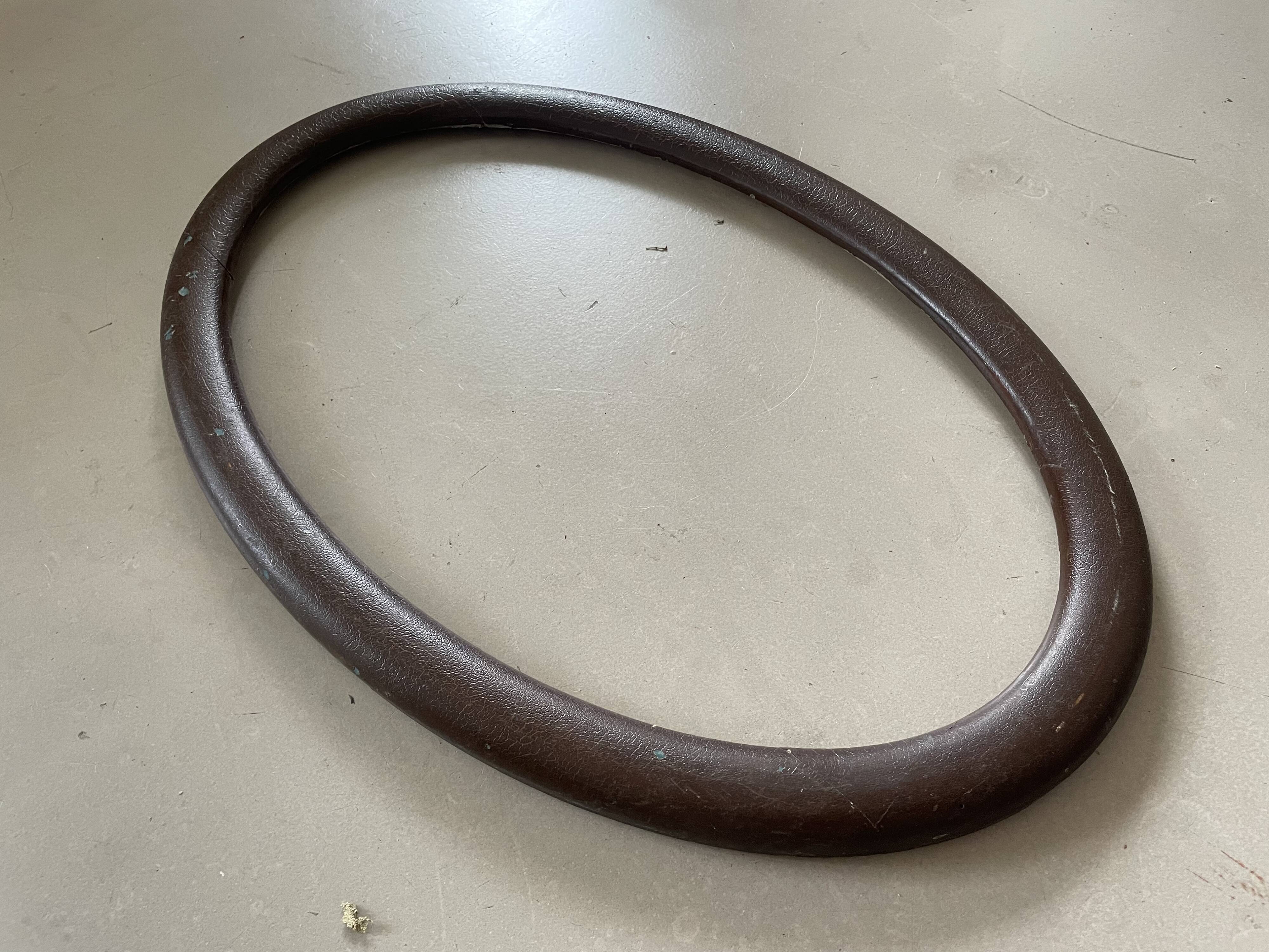 Oval old wooden frame