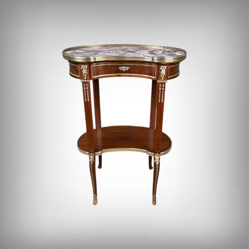 Small Kidney Table in Mahogany, Transition Style – Early 20th Century