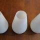 Scandinavian chandelier 3 opaline lights by Kristiansson for Luxus 50s