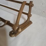old brass wall coat rack