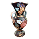 Vase with floral pattern handle signed "Vallauris 610"