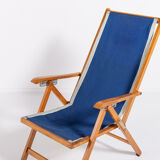 Italian foldable chaise longue by Fratelli Reguitti 1960