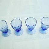 4 verres bleu myosotis