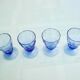 4 verres bleu myosotis